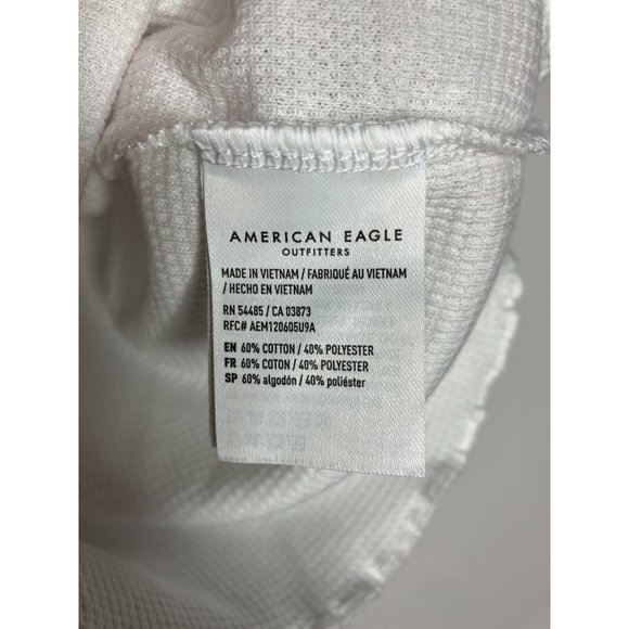 American Eagle Women's Medium Y2K Style White Knit Top New - Picture 6 of 8